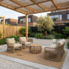 Bruno chair-sofa lounge set 5 persons incl. table | wicker | Mexican Sand | 4-piece